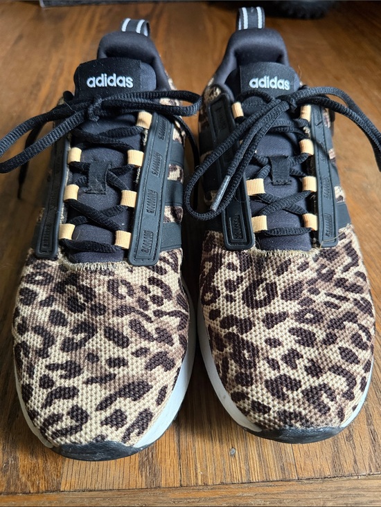 adidas Shoes - adidas Leopard-Print Casual Sneakers - Tan/Black
